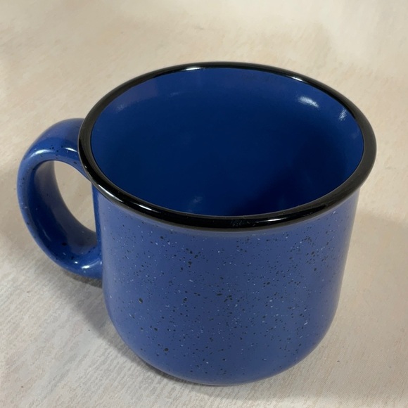 Blue and Black Speckled Heavy Stoneware Mug - Picture 12 of 12